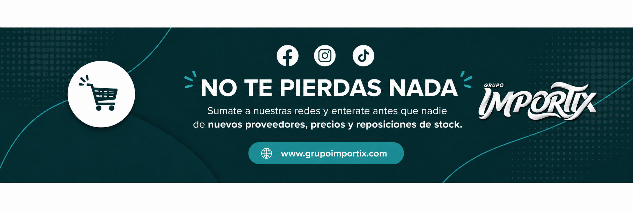 Seguinos a Grupo Importix en nuestras redes sociales